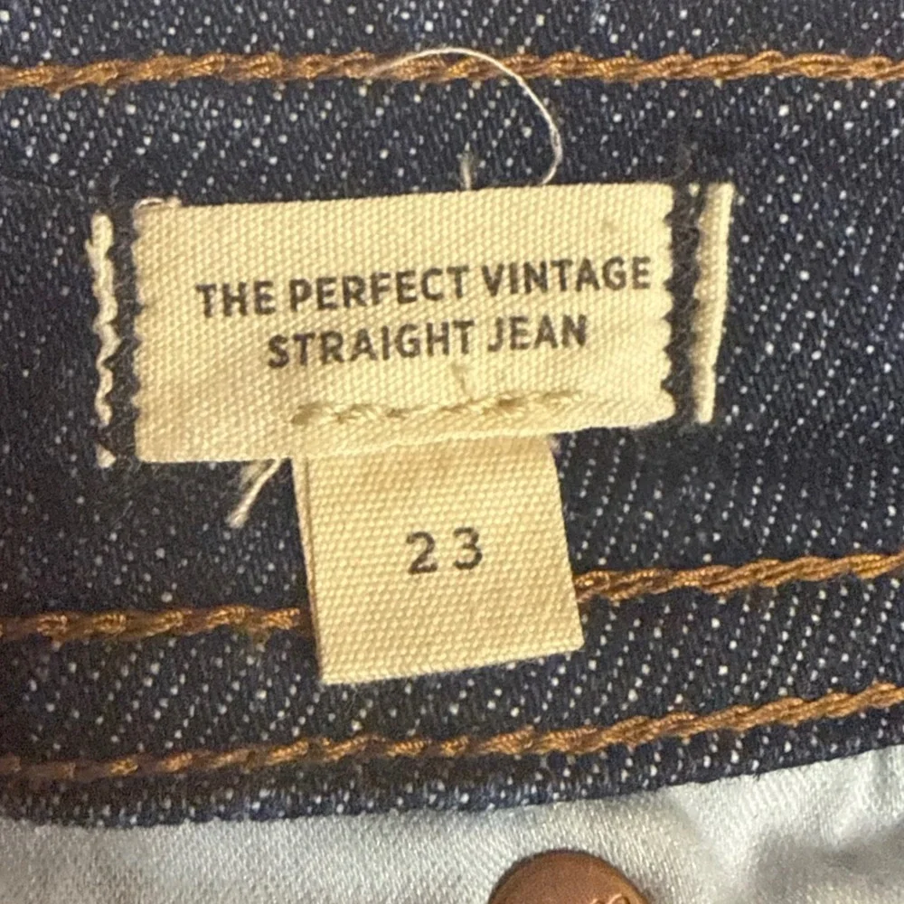 Madewell The Perfect Vintage Straight Jean Women Size 23 Dark Indigo ‎ NH635